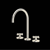 Rohl - AmahleE Widespread Lavatory Faucet With C-Spout - Polished Nickel