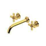 Rohl - ModelleE Wall Mount Lavatory Faucet Trim - Unlacquered Brass