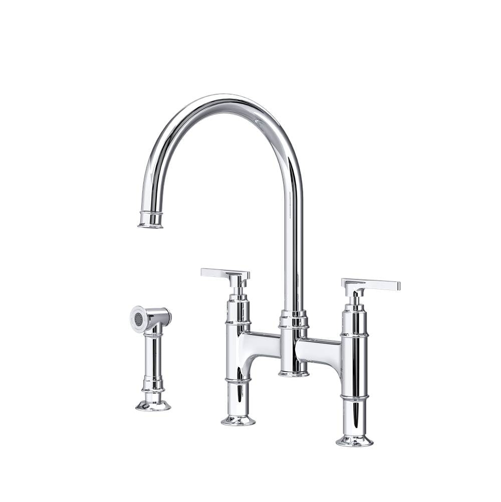 Rohl - SouthbankE Bridge Kitchen Faucet With Side Spray - Polished Chrome