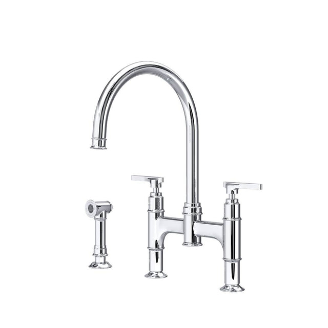 Rohl - SouthbankE Bridge Kitchen Faucet With Side Spray - Polished Chrome