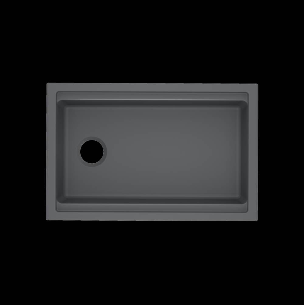 Rohl - AlliaE 30'' Fireclay Undermount Chef/Workstation Sink - Satin Grey