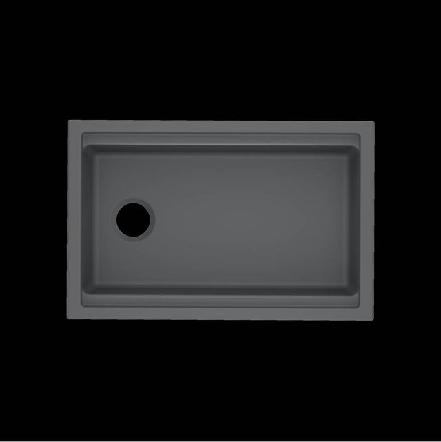 Rohl - AlliaE 30'' Fireclay Undermount Chef/Workstation Sink - Satin Grey