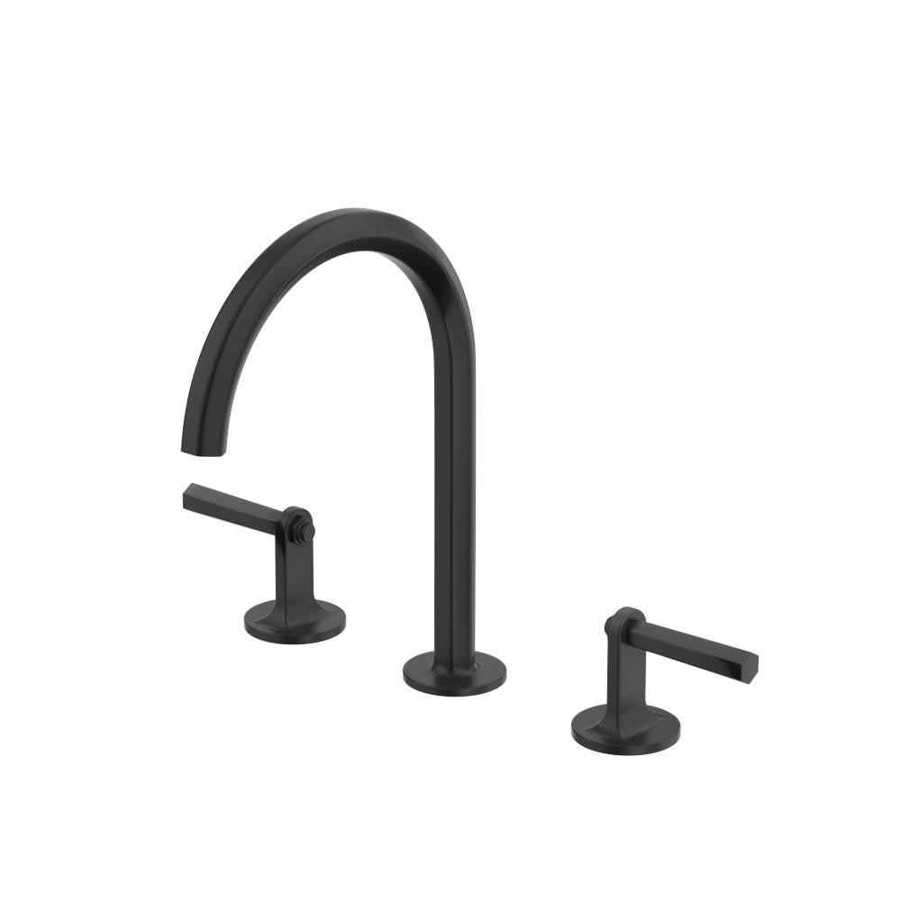 Rohl - ModelleE Widespread Lavatory Faucet With C-Spout - Matte Black