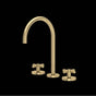 Rohl - AmahleE Widespread Lavatory Faucet With C-Spout - Antique Gold