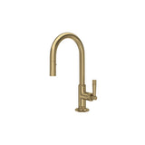 Rohl - Graceline Pull-Down Bar/Food Prep Kitchen Faucet With C-Spout - Antique Gold