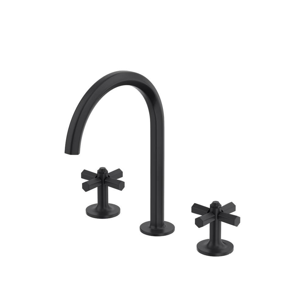 Rohl - ModelleE Widespread Lavatory Faucet With C-Spout - Matte Black