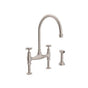 Rohl - Georgian EraE Bridge Kitchen Faucet With Side Spray - Satin English Gold