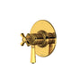 Rohl - 1/2'' Therm & Pressure Balance Trim With 3 Functions - Unlacquered Brass