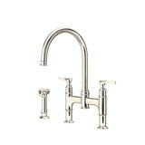 Rohl - SouthbankE Bridge Kitchen Faucet With Side Spray - Polished Nickel