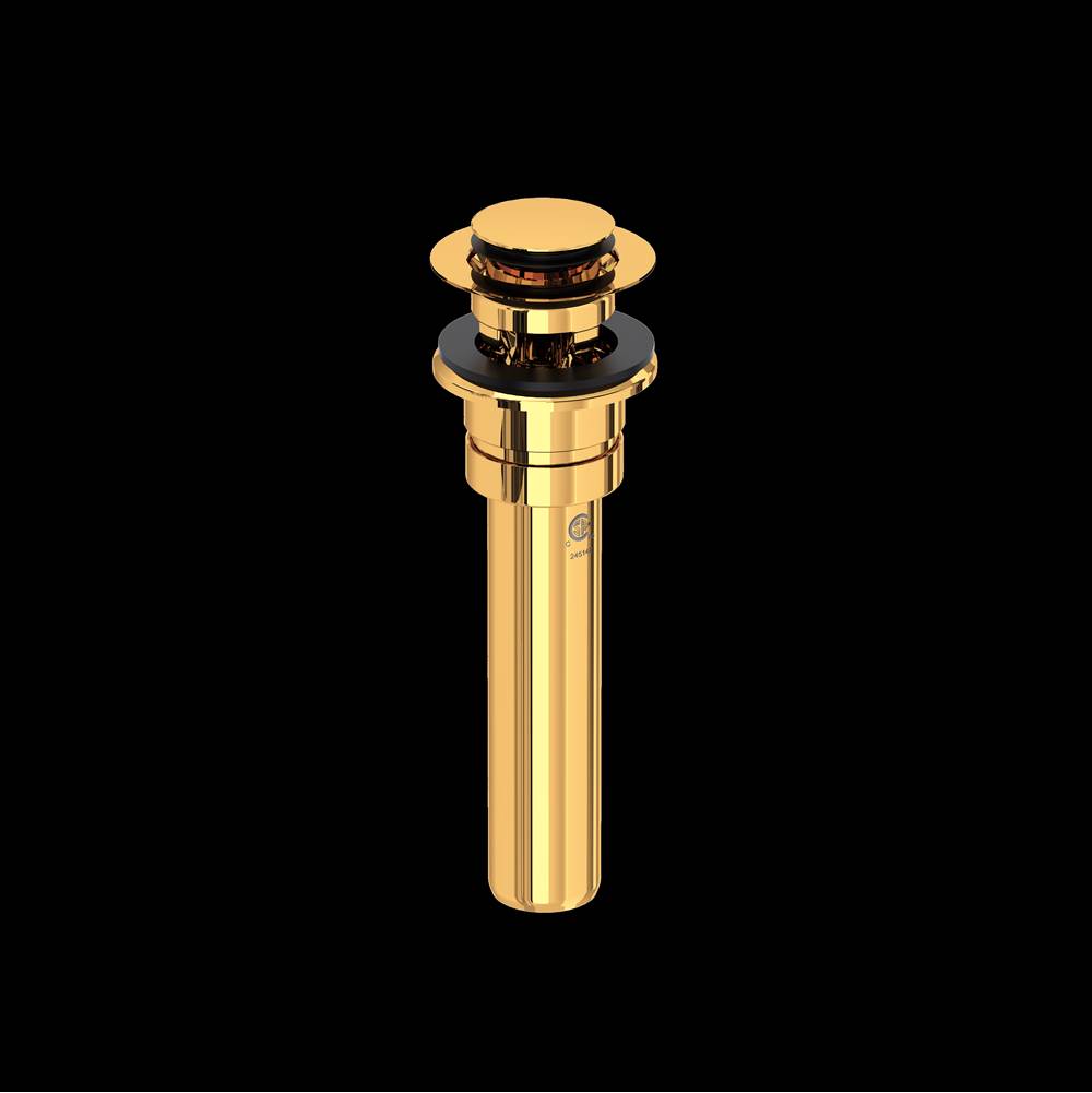 Rohl - Lavatory Push Drain With Overflow - English Gold