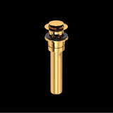 Rohl - Lavatory Push Drain With Overflow - English Gold