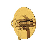 Rohl - ArmstrongE 1/2'' Therm & Pressure Balance Trim With 3 Functions - Unlacquered Brass