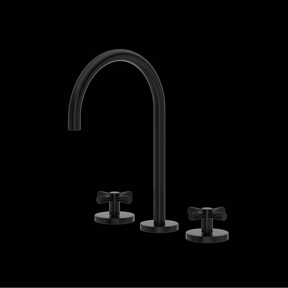 Rohl - AmahleE Widespread Lavatory Faucet With C-Spout - Matte Black