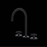 Rohl - AmahleE Widespread Lavatory Faucet With C-Spout - Matte Black