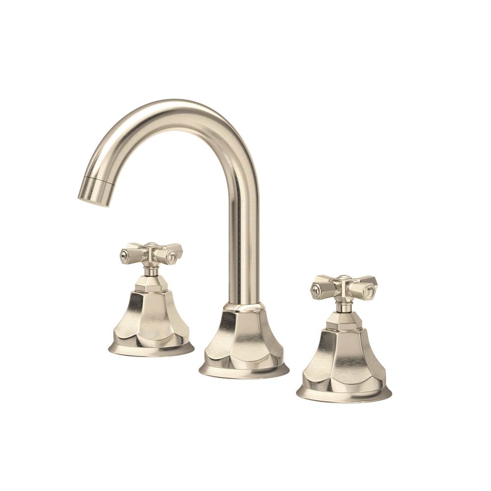 Rohl - Palladian Widespread Lavatory Faucet With C-Spout - Satin Nickel