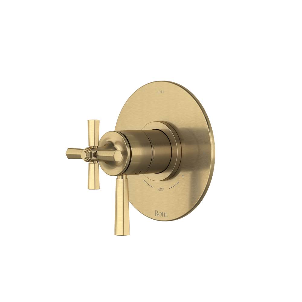 Rohl - ModelleE 1/2'' Therm & Pressure Balance Trim With 3 Functions - Antique Gold