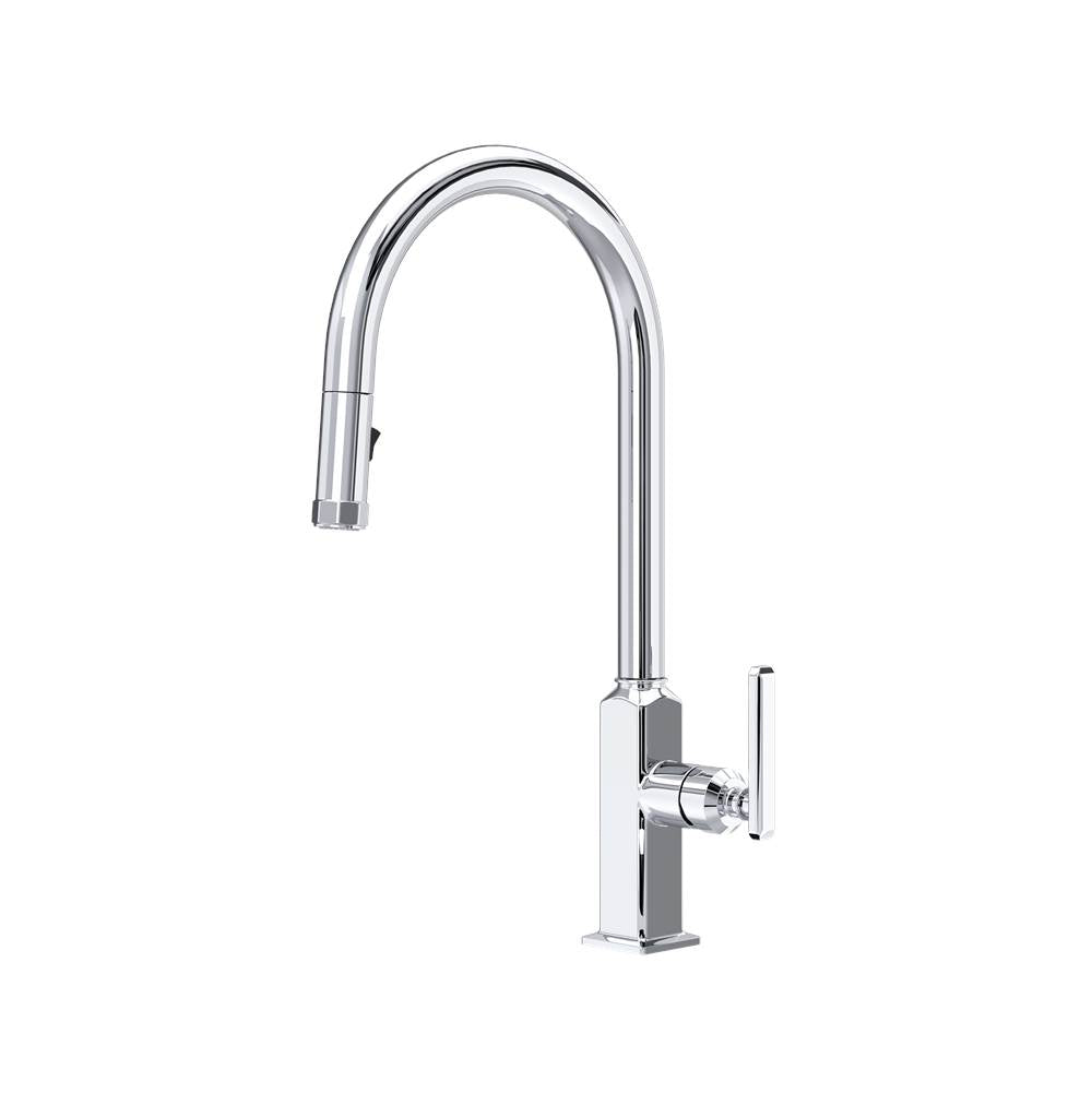 Rohl - ApothecaryE Pull-Down Kitchen Faucet With C-Spout - Polished Chrome