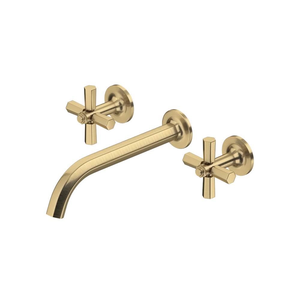 Rohl - ModelleE Wall Mount Lavatory Faucet Trim - Antique Gold