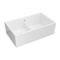Rohl - ShakerE 33'' Low Divide Double Bowl Apron Front Fireclay Kitchen Sink - White (WH)