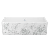 Rohl - ShakerE 36'' Single Bowl Farmhouse Apron Front Fireclay Kitchen Sink With Metallic Design - Metallic Silver