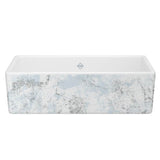 Rohl - ShakerE 36'' Single Bowl Farmhouse Apron Front Fireclay Kitchen Sink With Patina Design - Patina Blue With Silver
