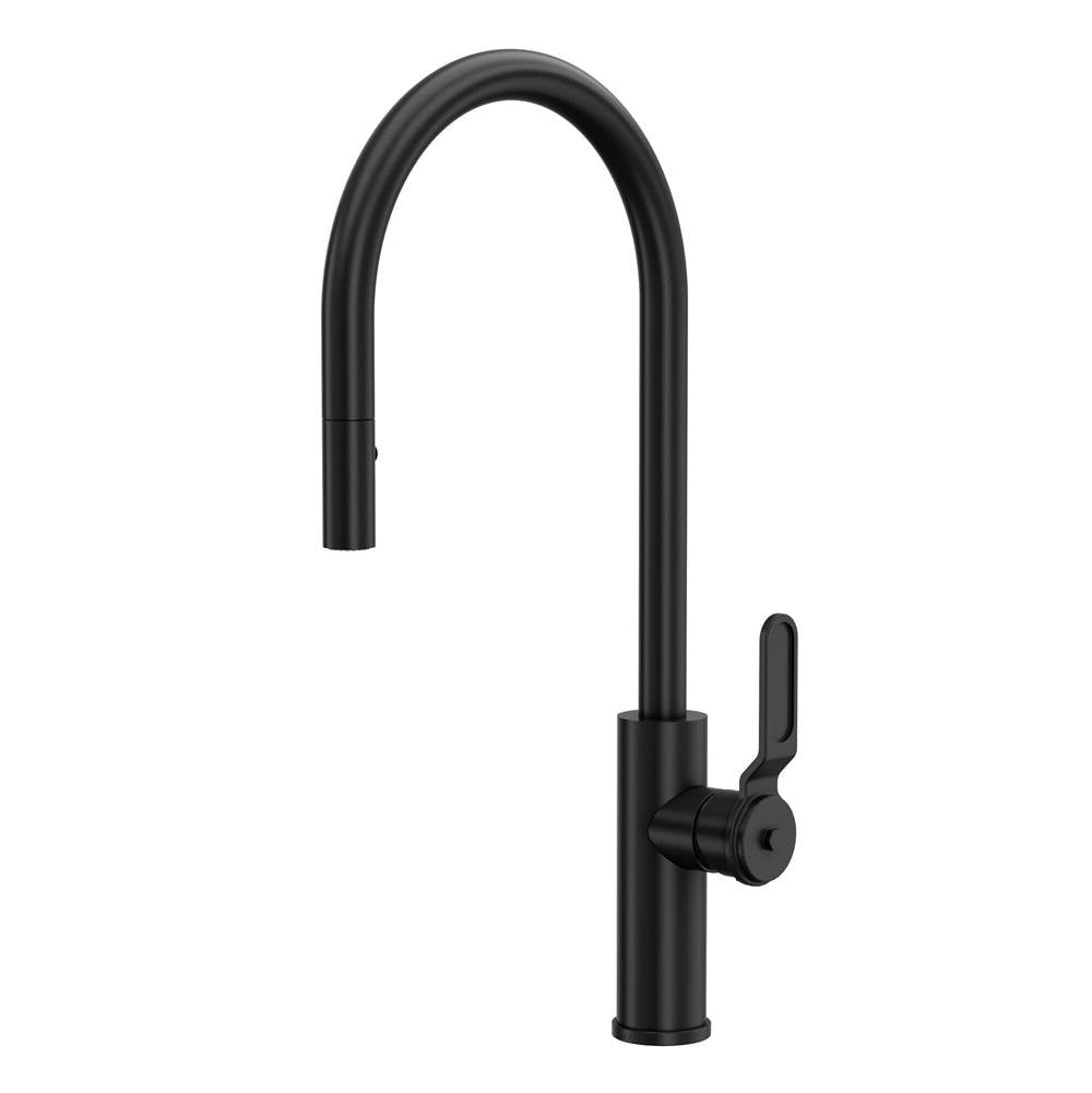 Rohl - MyrinaE Pull-Down Kitchen Faucet With C-Spout - Matte Black