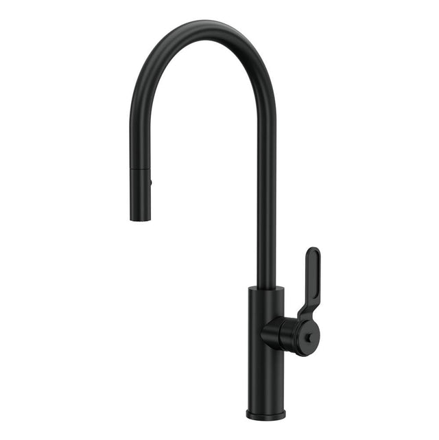 Rohl - MyrinaE Pull-Down Kitchen Faucet With C-Spout - Matte Black