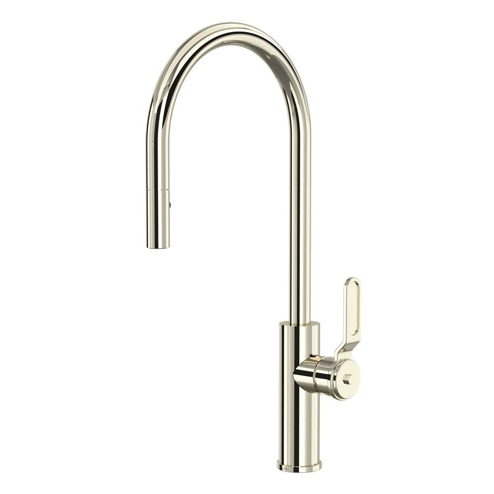 Rohl - MyrinaE Pull-Down Kitchen Faucet With C-Spout - Polished Nickel