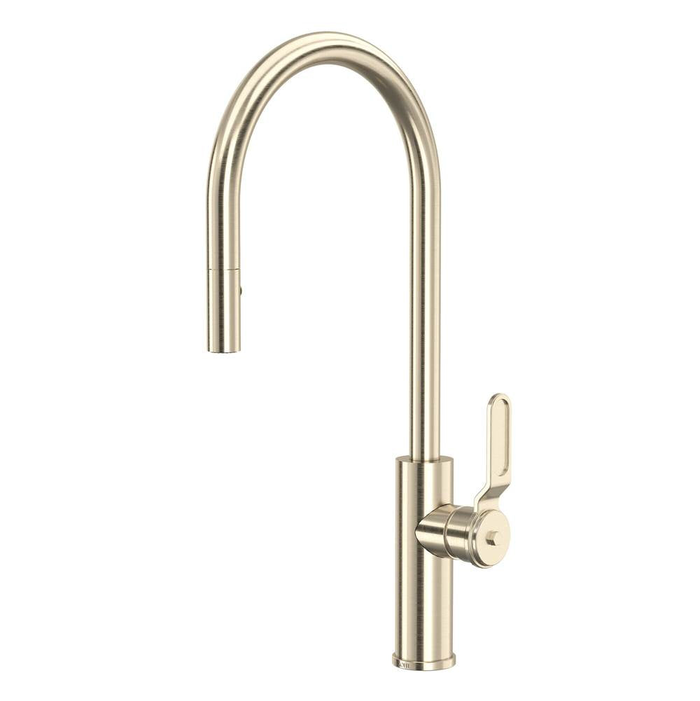 Rohl - MyrinaE Pull-Down Kitchen Faucet With C-Spout - Satin Nickel