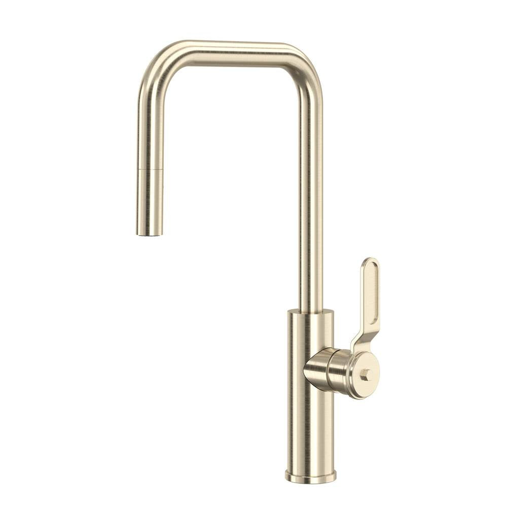 Rohl - MyrinaE Pull-Down Kitchen Faucet With U-Spout - Satin Nickel