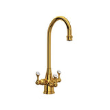 Rohl - Georgian EraE Three Handle Bar/Food Prep Filter Kitchen Faucet - Unlacquered Brass