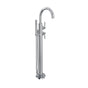 Rohl - HolbornE Single Hole Floor Mount Tub Filler Trim With C-Spout - Polished Chrome