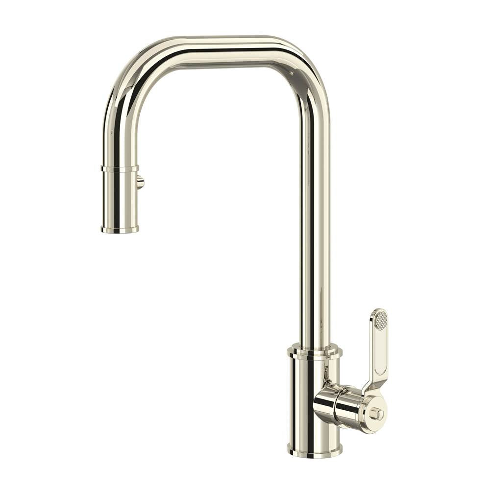 Rohl - ArmstrongE Pull-Down Kitchen Faucet With U-Spout - Polished Nickel