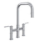 Rohl - ArmstrongE Pull-Down Bridge Kitchen Faucet With U-Spout - Polished Chrome