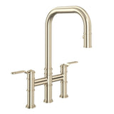 Rohl - ArmstrongE Pull-Down Bridge Kitchen Faucet With U-Spout - Satin Nickel