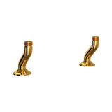 Rohl - Georgian EraE Bridge Kitchen Faucet Deck Unions - Unlacquered Brass