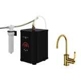Rohl - ArmstrongE Hot Water and Kitchen Filter Faucet Kit - Unlacquered Brass
