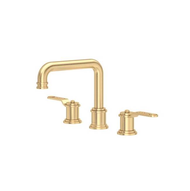 Rohl - ArmstrongE Widespread Lavatory Faucet With U-Spout - Satin English Gold