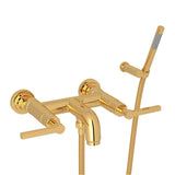 Rohl - Lombardia Exposed Wall Mount Tub Filler - Italian Brass