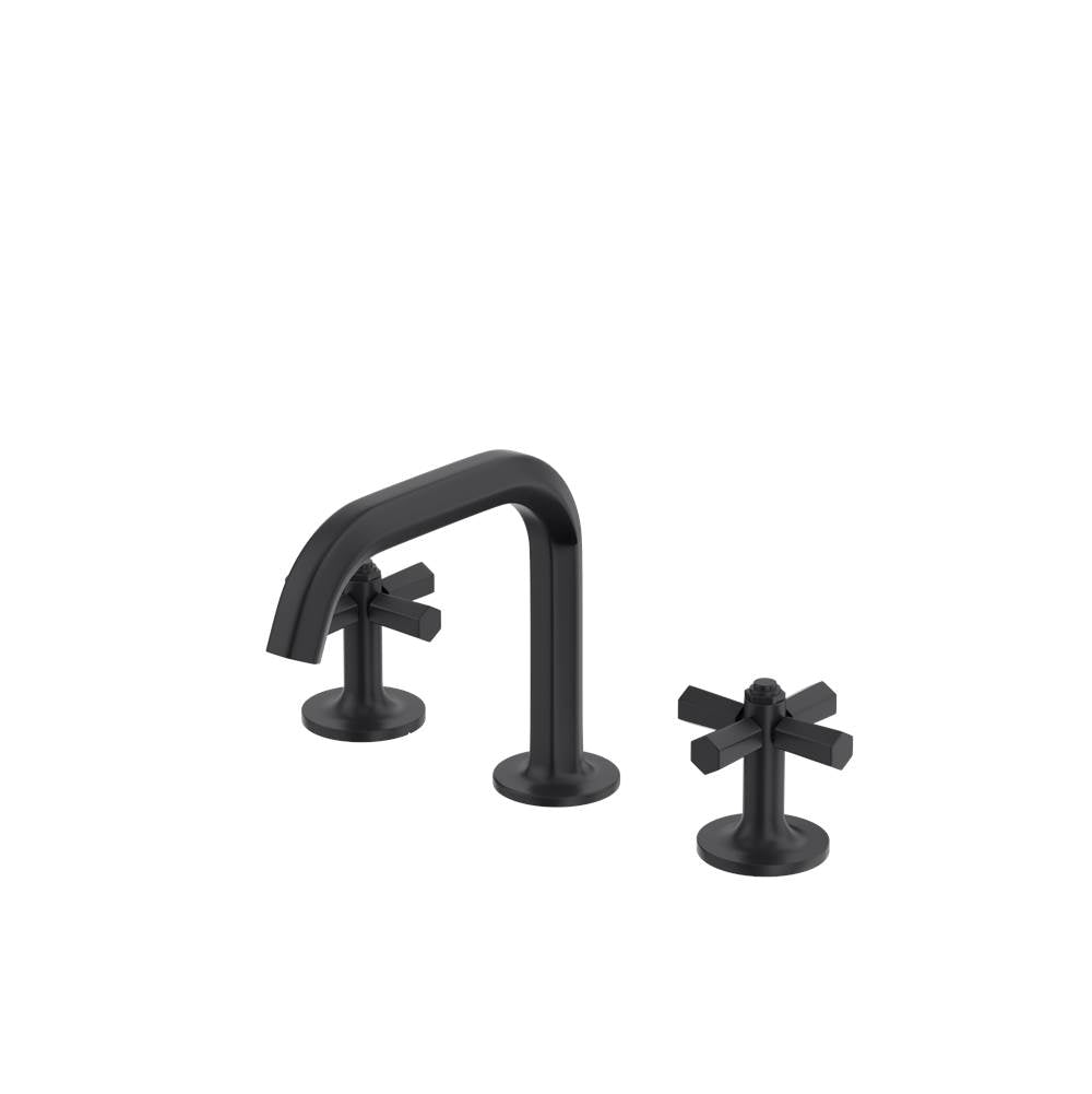 Rohl - ModelleE Widespread Lavatory Faucet With U-Spout - Matte Black