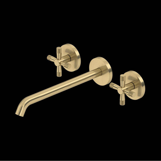 Rohl - AmahleE Wall Mount Tub Filler Trim With C-Spout - Antique Gold