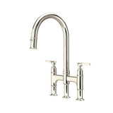 Rohl - SouthbankE Pull-Down Bridge Kitchen Faucet - Polished Nickel