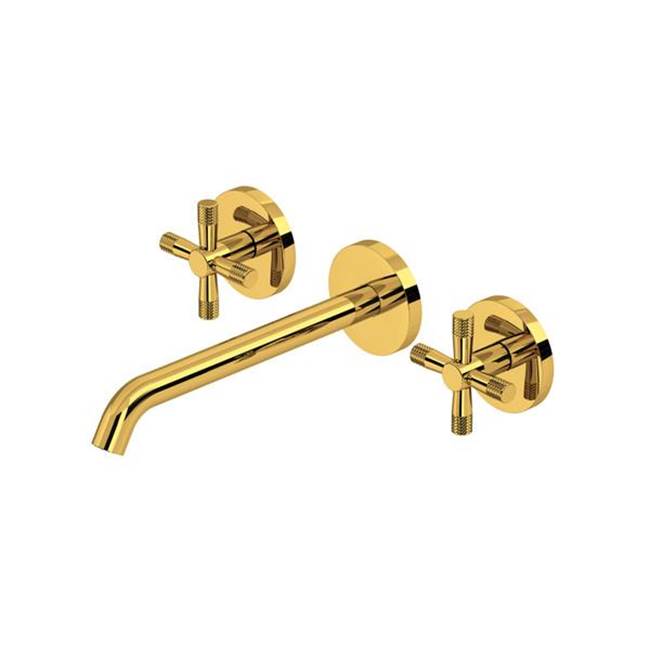 Rohl - AmahleE Wall Mount Lavatory Faucet Trim - Unlacquered Brass