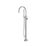 Rohl - ApothecaryE Single Hole Floor Mount Tub Filler Trim - Polished Chrome