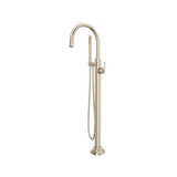 Rohl - ApothecaryE Single Hole Floor Mount Tub Filler Trim - Satin Nickel