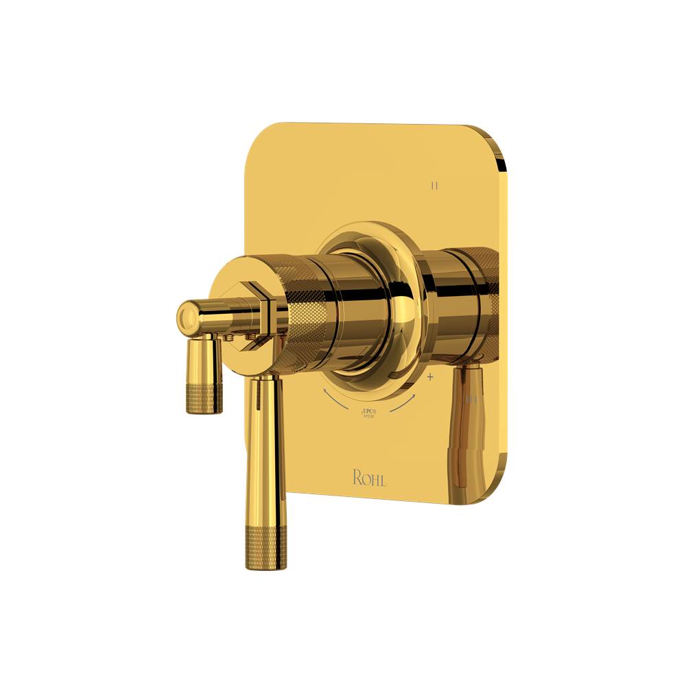 Rohl - Graceline 1/2'' Therm & Pressure Balance Trim With 5 Functions - Unlacquered Brass