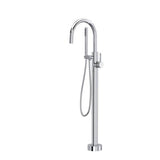 Rohl - TenerifeE Single Hole Floor Mount Tub Filler Trim - Polished Chrome