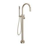Rohl - TenerifeE Single Hole Floor Mount Tub Filler Trim - Satin Nickel