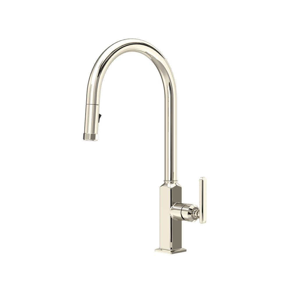 Rohl - ApothecaryE Pull-Down Kitchen Faucet With C-Spout - Polished Nickel