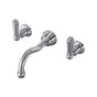 Rohl - EdwardianE Wall Mount Lavatory Faucet Trim With Column Spout - Polished Chrome